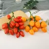장식용 꽃 1pc 가짜 과일 시뮬레이션 체리 토마토 홈 파티 장식 포지 prop 인공 현악 폼 소품