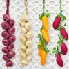 Decorative Flowers Artificial Foam Vegetables Plant Garlic Fake Onion Corn Fishes Hanging String Home Shop Decoration Pography Props
