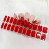 Stickers Decals Summer Arrival 22 Strips Gel UV Nail Sticker Semi Cured Nail Wraps Waterproof Glitter Nail Strips Manicure Decorations 230729