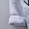 Kids Shirts 2023 Spring 100 Cotton Casual Blouse Summer Striped Shirt Korean Baby Long Sleeve Tops Boys Shirts School Girls Blouses x0728