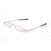 Sunglasses Ultralight Mini Folding Reading Glasses Women Men 1.0 To 4.0 Alloy Portable Container Presbyopia Pen Send Case A1