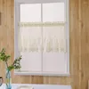 Curtain Lace Hem Jacquard Bedroom For Cabinet Door Cafe Coffee Window Drapes Short Curtains Home Decor