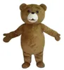 2023 venta de fábrica caliente oso de peluche traje de la mascota de dibujos animados vestido de lujo rápido tamaño adulto