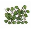 Decorative Flowers Artificial Green Plant Fence Garden Supplies Wood Background Wall Fake Leaves Home Decoration Accessories