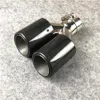 1ピースYスタイルの圧着光沢のある黒いステンレス鋼AK排気パイプカーユニバーサルカーボンファイバーAkrapovic Muffler Tip222t