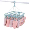 Hangers Sock Dryer Swivel Clothes Drying Clip Rack Lingerie With 32 Clips For Indoor Outdoor Wet And Dry