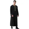 Homens Islâmicos Muçulmanos Kaftan Vintage Manga Longa Gola Impressa Robes Caftan 2020 Dubai Abaya Árabe Masculino Jubba Thobe INCERUN2520