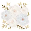 Fiori decorativi rugosa rugosa carta tridimensionale camera da sposa sfondo decorazioni per feste per feste decorazioni per la casa di compleanno