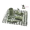 Figure militari 100pcs Giocattolo militare Serbatoio aereo Modello di elicottero Ar-my Men Soldato Action Figure Modello Set da gioco Giocattoli Regalo di compleanno per ragazzi 230729