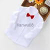 Kids Shirts Baby Toddler Formal Party Clothes School Boys Shirts White Long Sleeve Turndown Collar Kids School Shirt For Boys Children Tops x0728