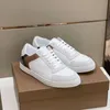 New Men Paris Genuine Leather Lace-up Casual sports shoes Checkered stripe running fashion sneakers Flat shoess White black