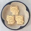 Moldes para assar Coração Urso Amor Molde para Biscoitos Dia dos Namorados Cortador Carimbo Plástico PLA Reutilizável 3D Molde DIY para Casa