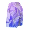 Short Homme Triangle Deux Tons Conseil Bleu Et Violet Confortable Court Taille Élastique Grande Taille Maillot De Bain Hommes