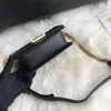 10A best quality 20.5cm caviar sheepskin leather black bags classic women black chain handbags ladies composite tote clutch shoulder bag female purse 67086