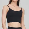 Femmes Shapers Yoga Soutien-Gorge Couleur Unie Haute Élastique Fixe Poitrine Pad Sports Matin Courir Gym Parc Fitness Tops