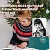 1PC M02S طابعة محمولة MINI Pocket Printer Wireless BT Printer Photo Photo Photo Photo Mobile Mobile Maker متوافقة مع دقة IOS و Android 300DPI عالية