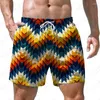 Pantaloncini da uomo Summer Beach Stile etnico Pantaloni casual stampati in 3D Patchwork colorato Fashion Trend Plus Size