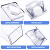 Water Bottles 3 Count Transparent Plastic Bottle Waterbottle Modeling Clear Milk Juice Container Travel Carafe Lid