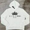 Lyxvarumärke hoodie kvinnor huvtröja d tröja designer casual skjortor män kvinnor lös tröja ren bomull lång pullover kappa s-xlkpfq