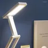 Lampade da tavolo Lampada a LED pieghevole con 3 livelli di luminosità regolabili Touch Control Lampada da lettura portatile per la cura degli occhi per il lavoro di studio