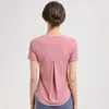 Active Shirts Workout Running Sportswear Tees Women Yoga Short Sleeve T-Shirts Back Pleated Pilates Top Fitness Gym Clothing Ropa Deportiva