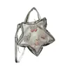 Evening Bags Y2K Sweet Cool Girl Silver Backpack Cartoon Butterfly Chain Star Portable Female Leisure Mini Student 230729