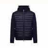 Hoed Gestreept Ontwerp Heren Donsjack Arm NFC Badge Mannen gebreide jassen met capuchon Winter Casual Loszittende jas mannen hooded jumper Si257x