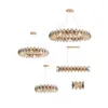 Chandeliers Postmodern LED Square Crystal Round Designer Chandelier Lustre Lighting For Foyer Hanging LampsSuspension Luminaire Lampen