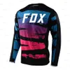 Zt4a camisetas masculinas 2023 novo estilo mx verão mangas compridas downhill mtb mountain bike ciclismo respirável roupas de grife camisa de motocross foxxx teleyi