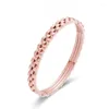 Bangle Fashion Classic rostfritt stål Kvinnor Bangles Gold Color Gear Armband för kvinnor manschett Simple Trendy