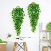 Декоративные цветы 90 см. Премиальные водонепроницаемые листья стены плюща висят искусственные растения Букет зеленый лавровый лозы Домашняя комната.