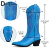 Boots Brand Ladies Pointed Toe Cowgirl Boots Fashion Vintage Embroidered Chunky Heel Western women's Boots Casual Shoes Woman 230729