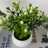 Simulation de fleurs décoratives artificielles pour la décoration intérieure en plastique plante en pot moule d'affichage parfait bonsaï
