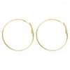 Stud Earrings Trendy Gold Color Silver Classic Large Hoop Round For Women Girl Elegant Gorgeous Decoration Simple Jewelry