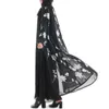エスニック服のファッション女性アバヤドバイグレーホワイトブラック刺繍コートイスラム教徒カフタンロングカーディガンボレロヒジャーブトルコイスラミー2316