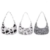 Sacs de soirée Retro Women Animal Pattern Print Sac à bandoulière Casual Hobos Shape Underarm