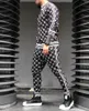 Tute da uomo 2024 Abbigliamento uomo Fashion Grid Tuta Fit Suit Streetwear Cerniera a righe Abbigliamento sportivo Abbigliamento sportivo Due pezzi Set atletici
