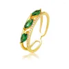 Anneaux de mariage MxGxFam Bleu/Vert Rouge Zircon Pour Femme Or Pur 24 K Couleur 2023 Bijoux Fantaisie