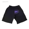 2003 mens fleece stof cruise print elastische taille sport shorts heren vintage punk casual hoge taille streetwear losse shorts y2k b3405