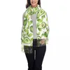 Foulards Femmes Écharpe Gland Tête Wraps Avocats Et Feuilles Aquarelle Femme Mince Automne Printemps Hiver Bandana