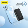 Cell Phone Power Banks Baseus 6000mAh Power Bank Magnetic Wireless Charger 10000mAh Powerbank For iPhone 12 13 14 Pro Mini Portable External Battery L230728