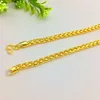 Strands Strings Fashion Luxury Thailand Sand Gold 14k Ожерелье из желтого золота для женщин для женщин.