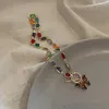 Catene YOUNGX Trendy Colorful Crystal Butterfly Choker Collana di strass lucido vintage francese per regalo di gioielli da donna