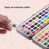 Unha Glitter Portátil 100 Cores Pigmento Sólido Aquarela Manicure Desenho de Unha Kit de Pintura DIY Glitter Tinta Aquarela Decoração Pigmento de Unha 230729