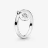 Cluster Ringe LR Zirkonia Triple Circle Micky Kopf Pan Silber Ring für Frauen Schmuck Hochzeit Verlobung Mädchen Geschenk