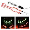 2 Pcs Waterproof Helmet Motorcycle Light Riding Signal EL Strip Flashing LED Durable Kit Bar 3 Modes Scooter Helmet216b