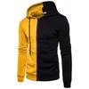 Heren Hoodies Mannelijke Herfst En Winter Rits Colorblock Pocket Hoodie Lange Mouwen Tie Tops Mannen Hooded Sweatshirt Trui