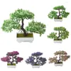 Flores decorativas Planta de vaso artificial Bonsai Decoração de escritório Cor brilhante Plantas Armários Acabamento requintado Alta qualidade