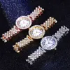 Relógios de pulso Relógios para mulheres Relógios que vendem produtos Relógios de luxo Marca de luxo Reloj Mujer Relógio Conjunto de pulseiras Diamond Steel Band 230729