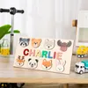 Dekorative Blumenkränze, personalisiertes Namenspuzzle für Kinder, Babygeschenke, Spielzeug für Kleinkinder, Mädchen und Jungen, DIY-Holzpuzzles für Kleinkinder 230729